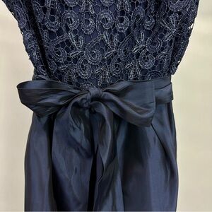 Little Blue Dress Cocktail Navy Lace & Taffeta Dress Size 4